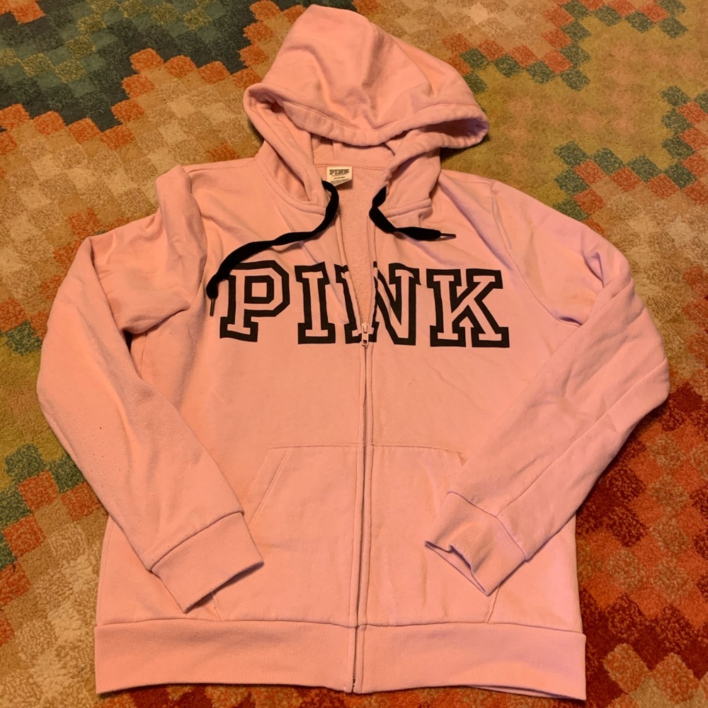 EUC Victoria Secret PINK Full Zip Hoodie Medium